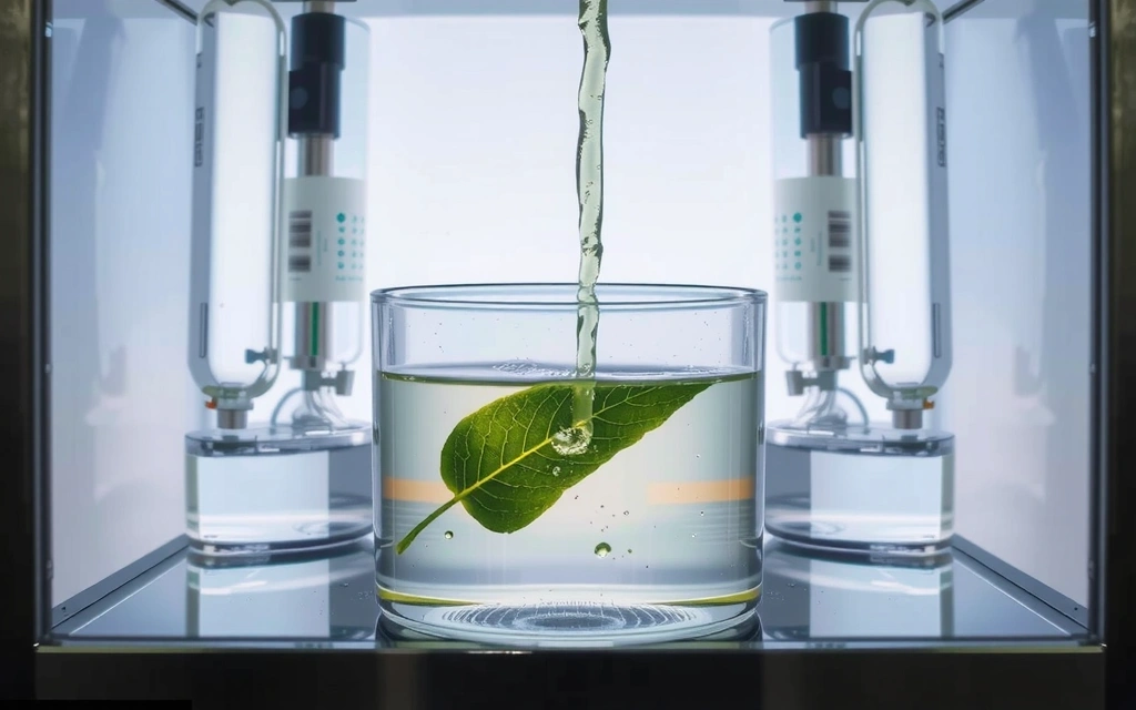 Abstract and clean representation of a sustainable and ethical production process in a modern facility